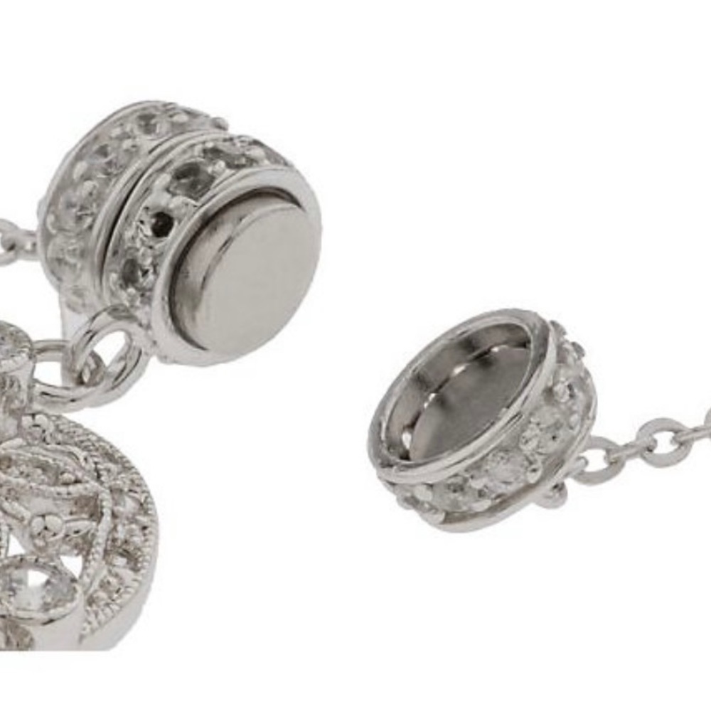 Esposito Diamonique smart snap Sterling necklace - Picture 14 of 15